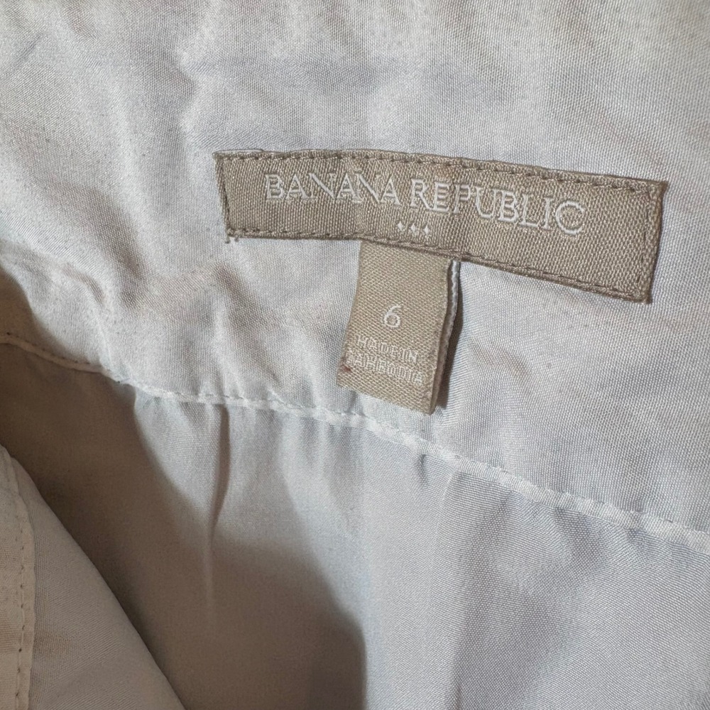 Banana Republic Striped Mini Skirt Womens Size 6 Cotton Blend Navy White - Picture 7 of 8